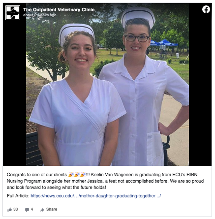 Mom and daughter graduate from nursing school in same class