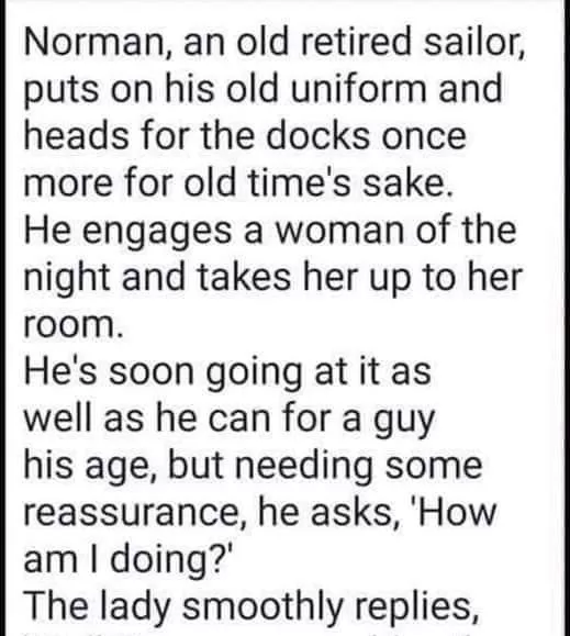 Norman, an old retired sailor