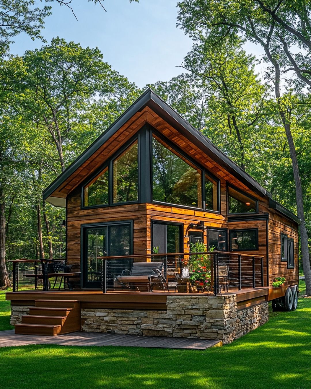 🪵 He lost his job, his home, and his hope… until a local carpenter built him a tiny cabin in the woods. Inside is a dream come true.
