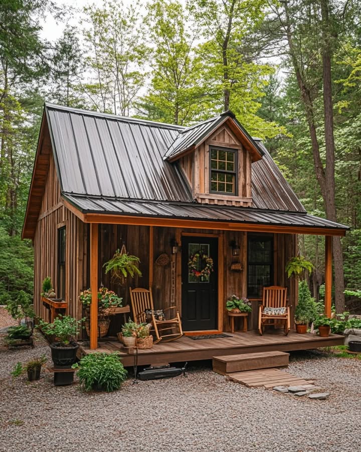 He lost his job, his home, and his hope… until a local carpenter built him a tiny cabin in the woods. Inside is a dream come true.