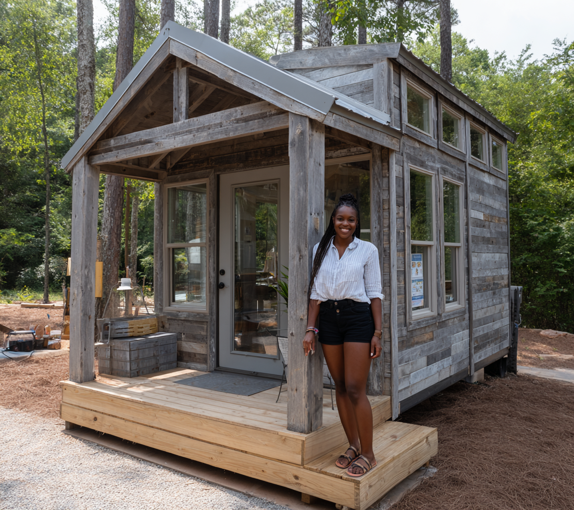 27-year-old pays $0 to live in a ‘luxury tiny home’—how she built it for $4,000: ‘I forget I’m living in a shed’