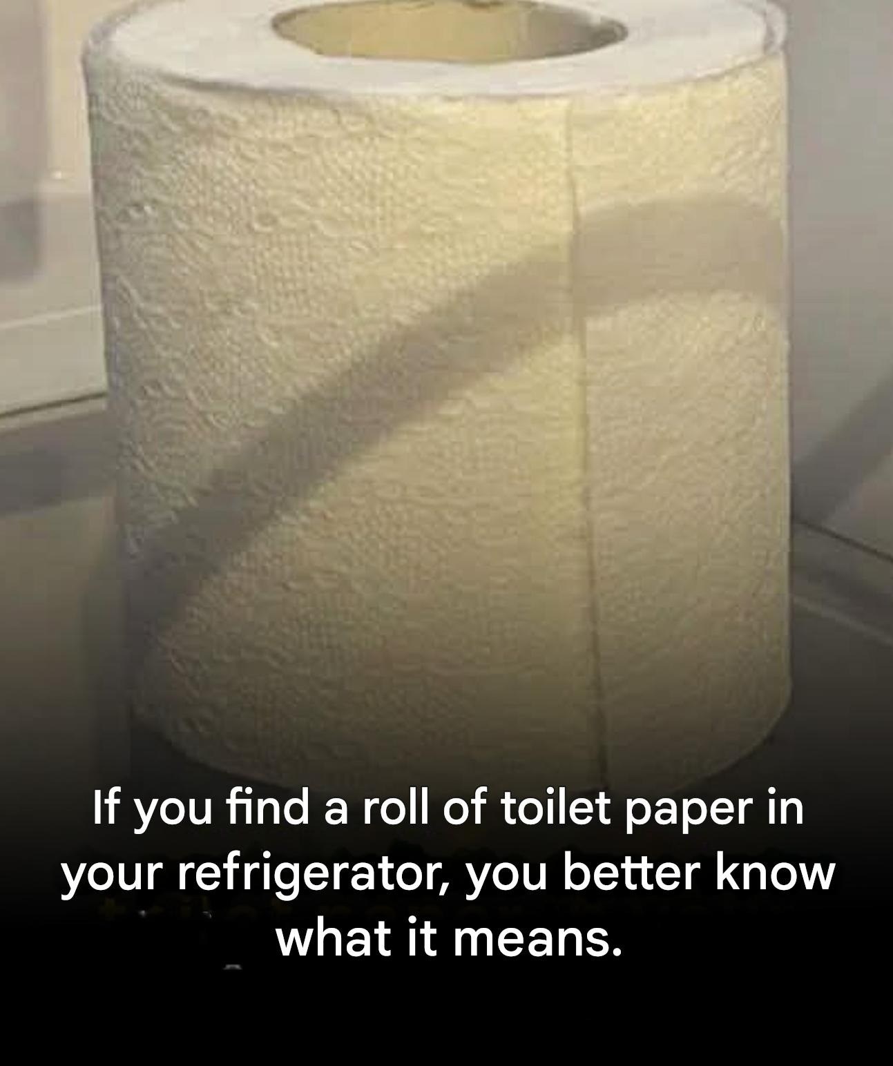 Why a roll of toilet paper in your fridge might mean something