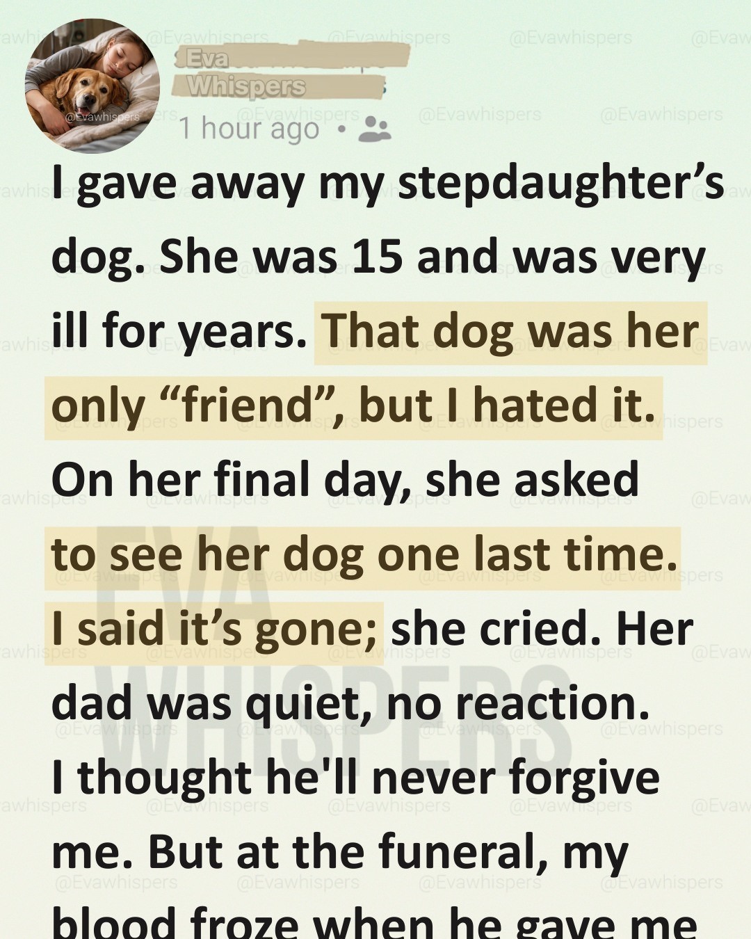 I Gave Away My Sick Stepdaughter’s Dog—Then Her Last Letter Broke Me