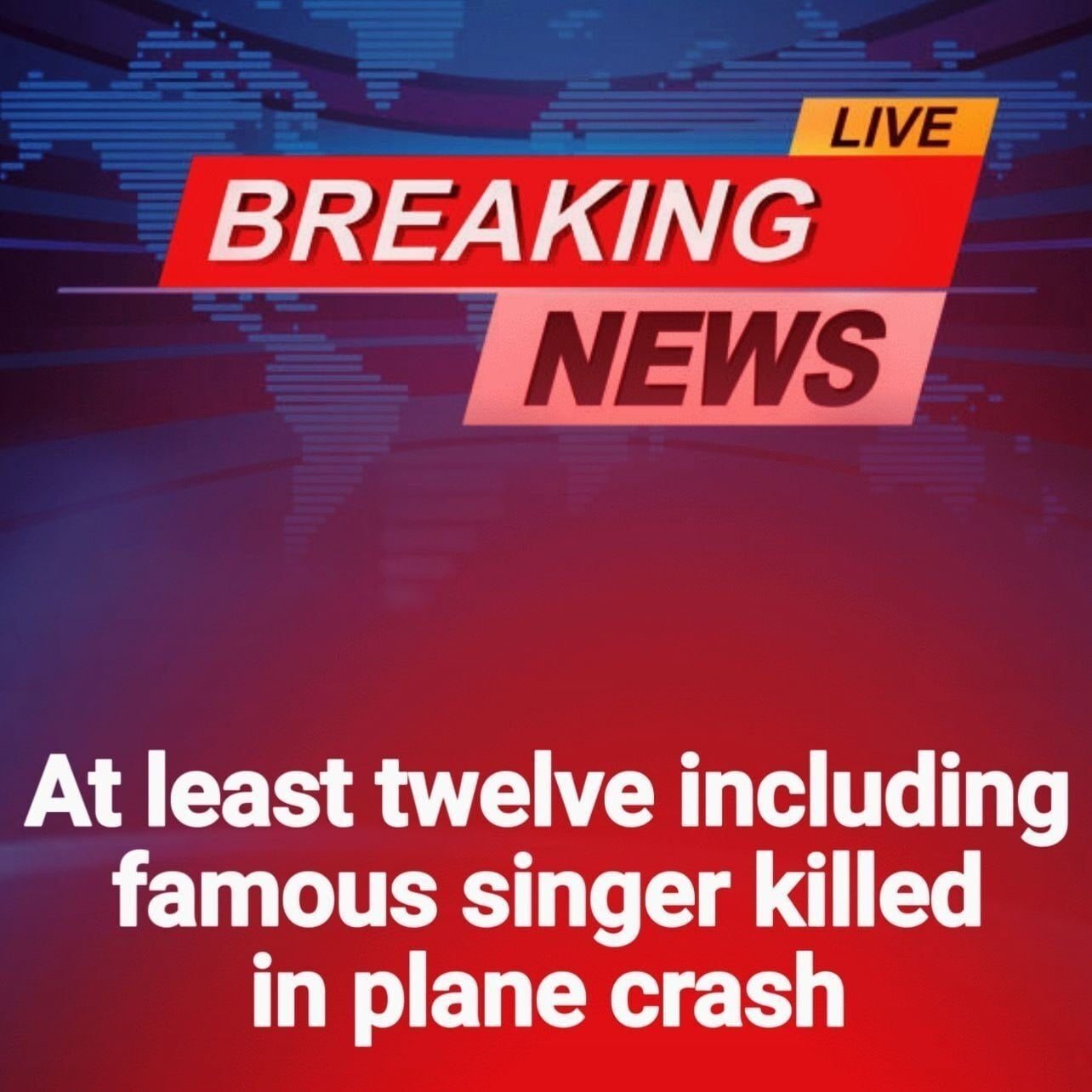 Twelve dead including famous singer in plane crash off remote island
