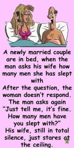 A Newly Married Couple Are In Bed.