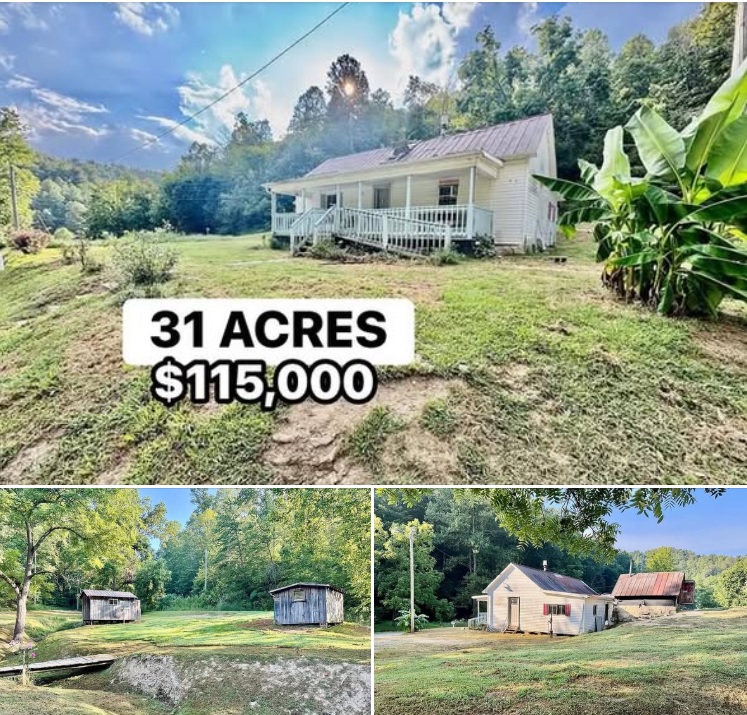 31-Acre Rural Property with Farmhouse and Development Potential in Blaine, Kentucky
